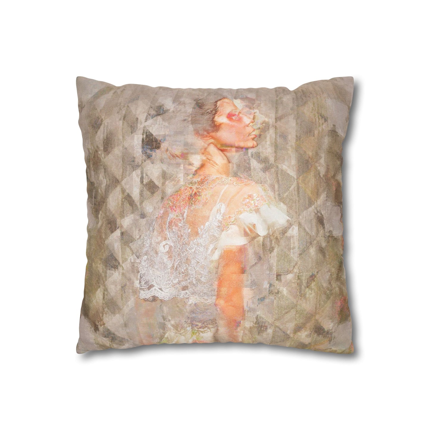 Spun Polyester Square Pillowcase
