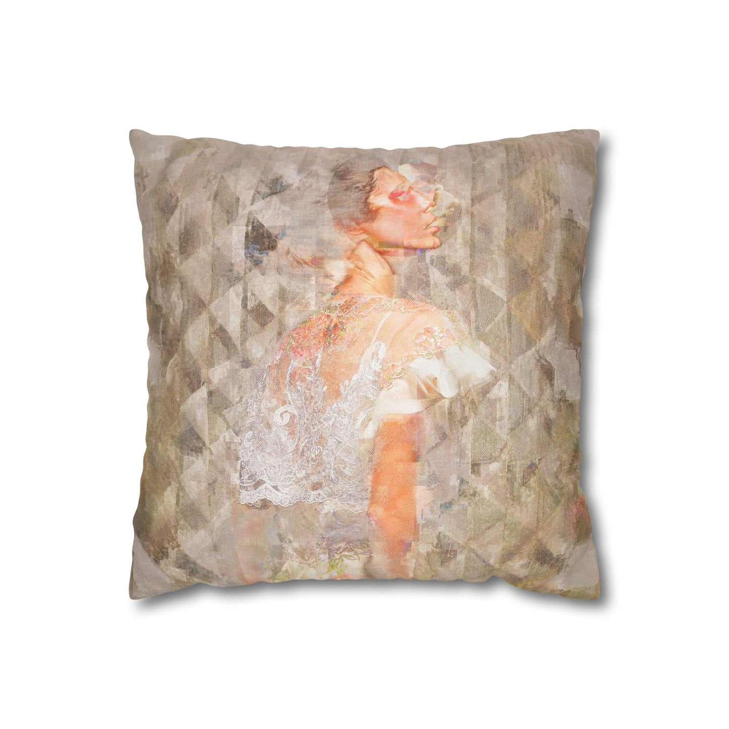 Spun Polyester Square Pillowcase