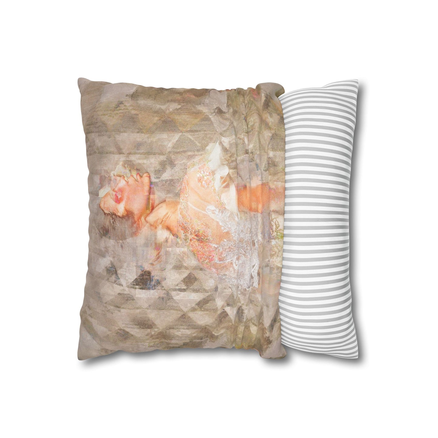 Spun Polyester Square Pillowcase