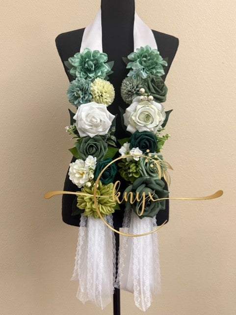 Unique Graduation Flower Lei (GREEN)