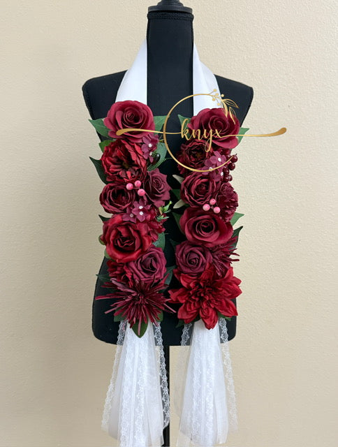 Unique Graduation Flower Lei (RED)