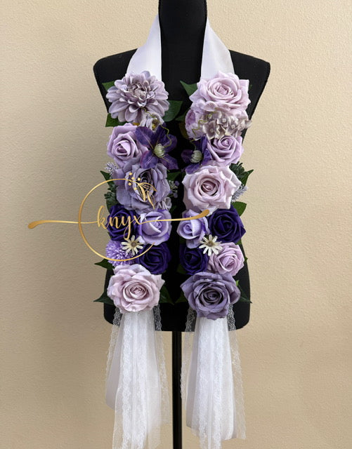 Unique Graduation Flower Lei (PURPLE)