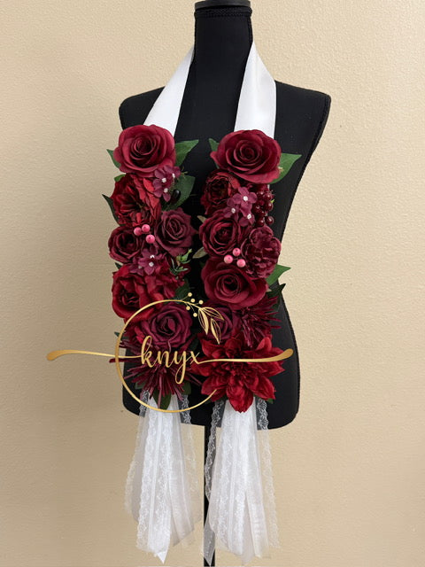 Unique Graduation Flower Lei (RED)