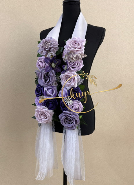 Unique Graduation Flower Lei (PURPLE)