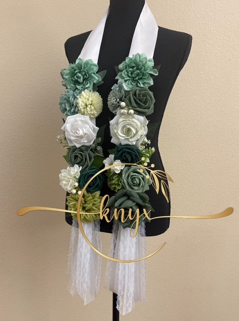 Unique Graduation Flower Lei (GREEN)