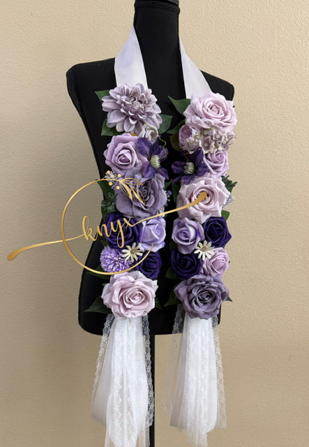 Unique Graduation Flower Lei (PURPLE)