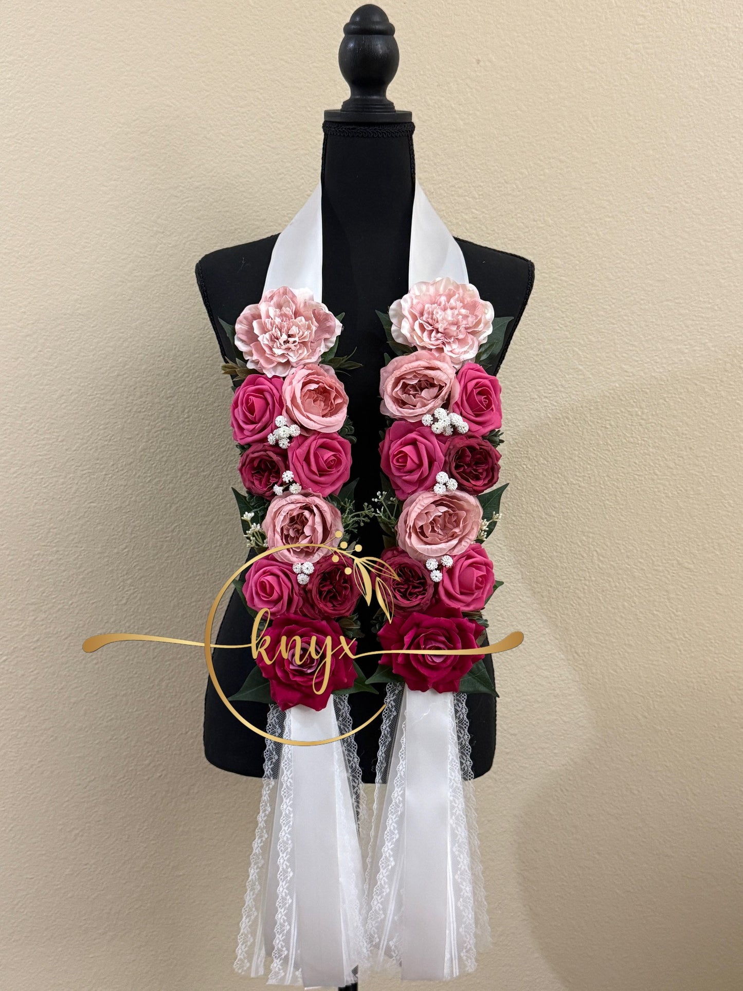 Unique Graduation Flower Lei FUSCHIA