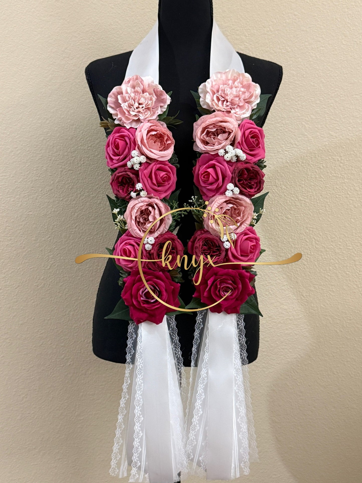 Unique Graduation Flower Lei FUSCHIA