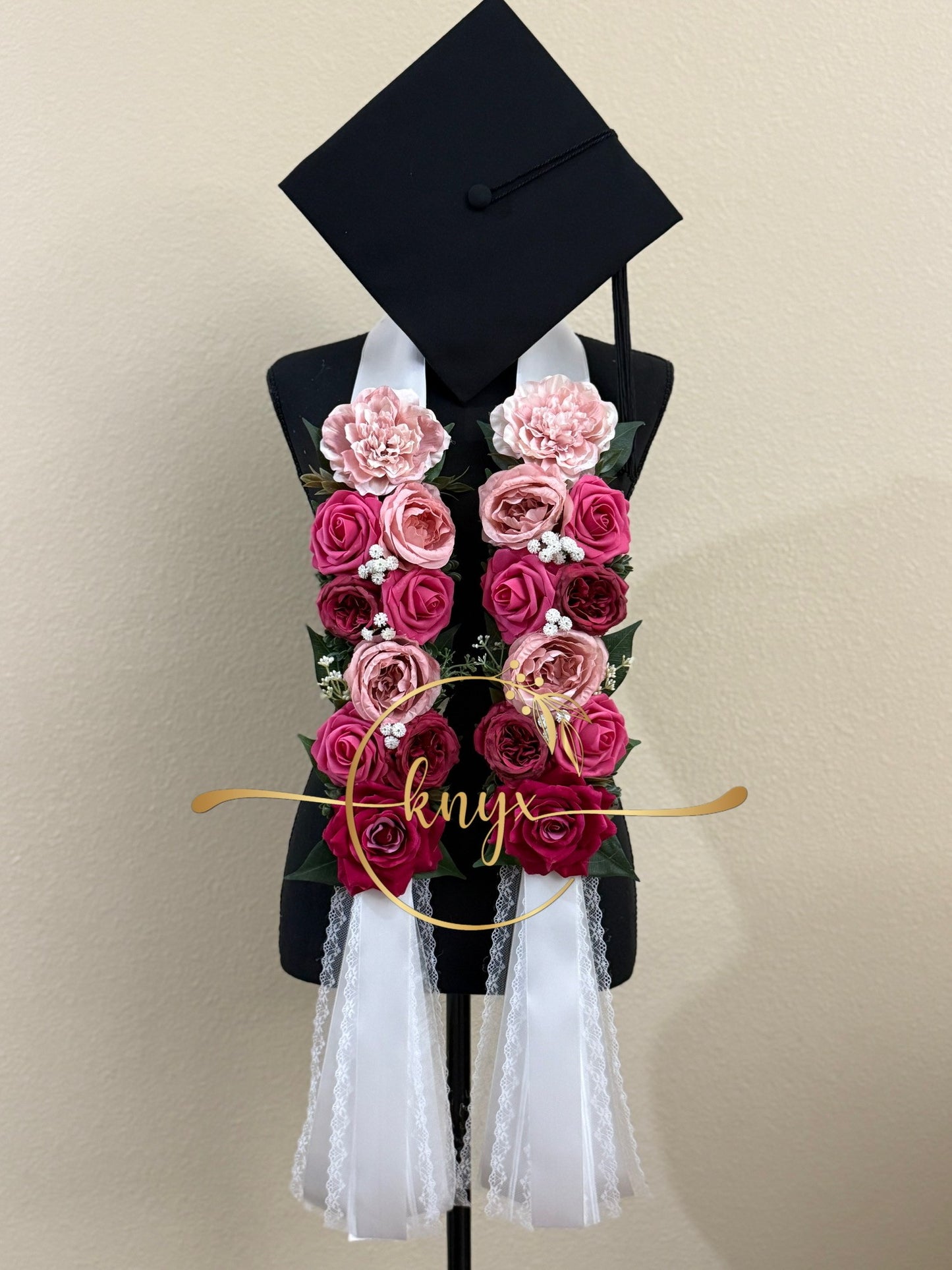 Unique Graduation Flower Lei FUSCHIA