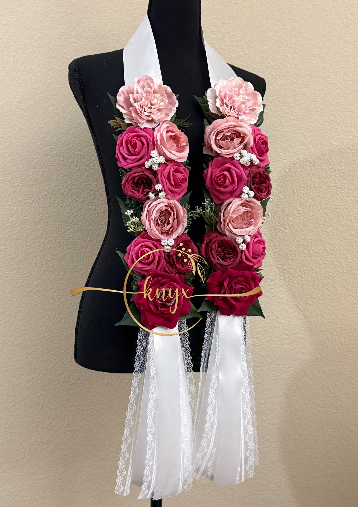Unique Graduation Flower Lei FUSCHIA