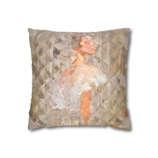 Spun Polyester Square Pillowcase