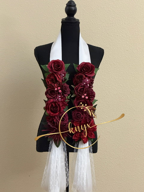 Unique Graduation Flower Lei (RED)