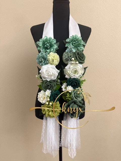 Unique Graduation Flower Lei (GREEN)