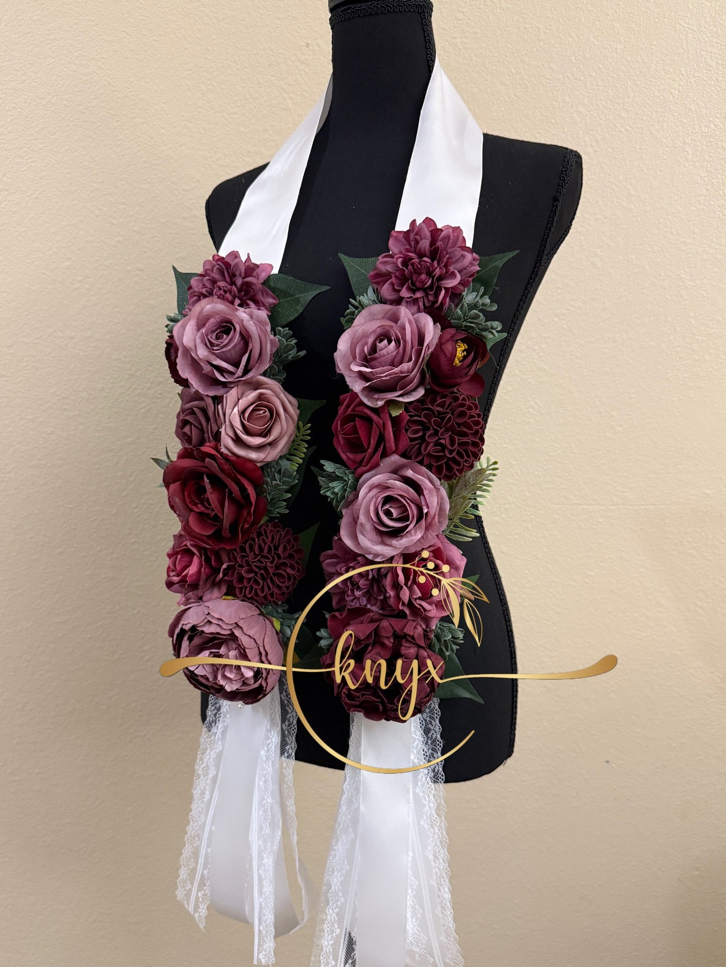 Unique Graduation Flower Lei PLUM