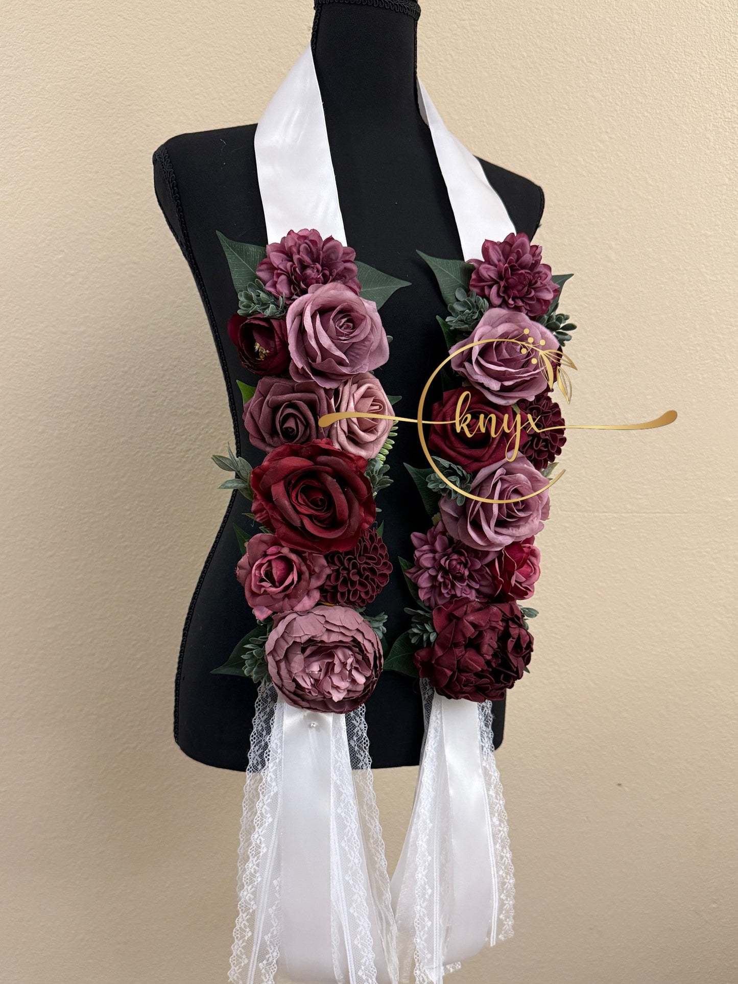 Unique Graduation Flower Lei PLUM