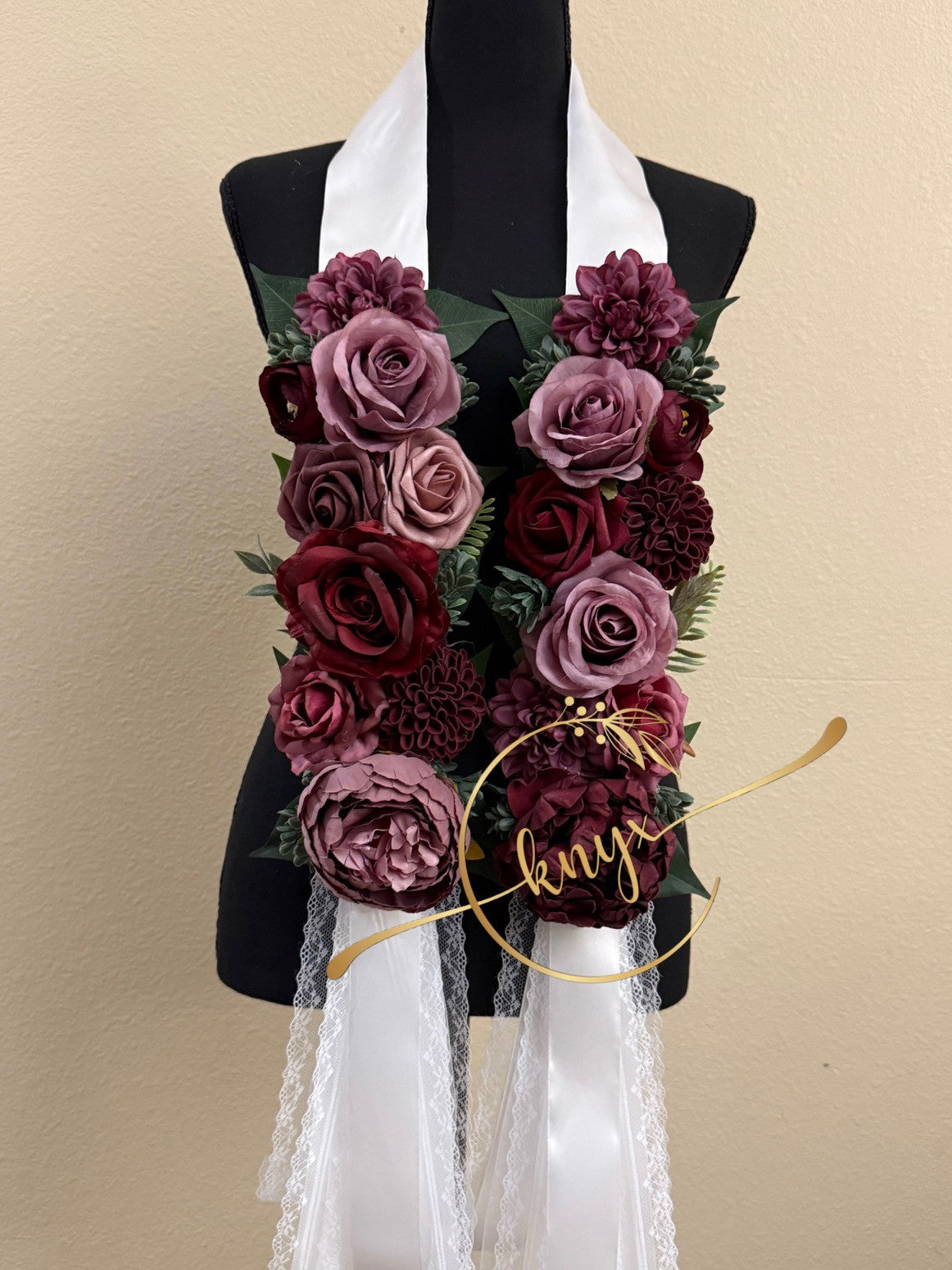 Unique Graduation Flower Lei PLUM