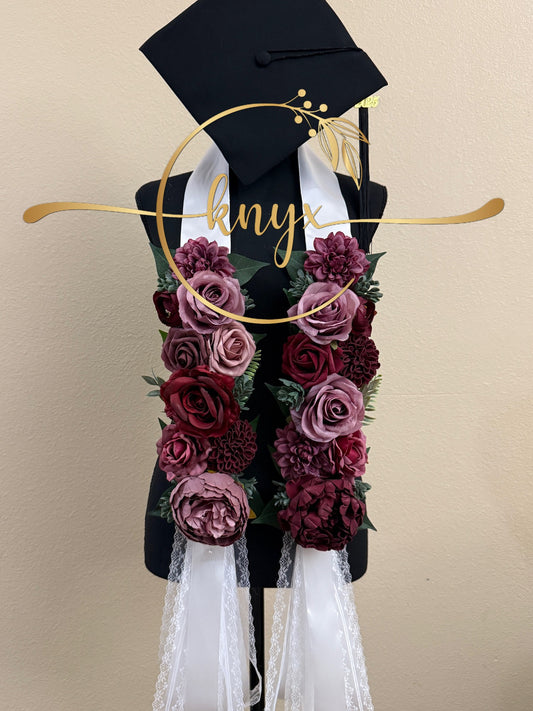 Unique Graduation Flower Lei PLUM